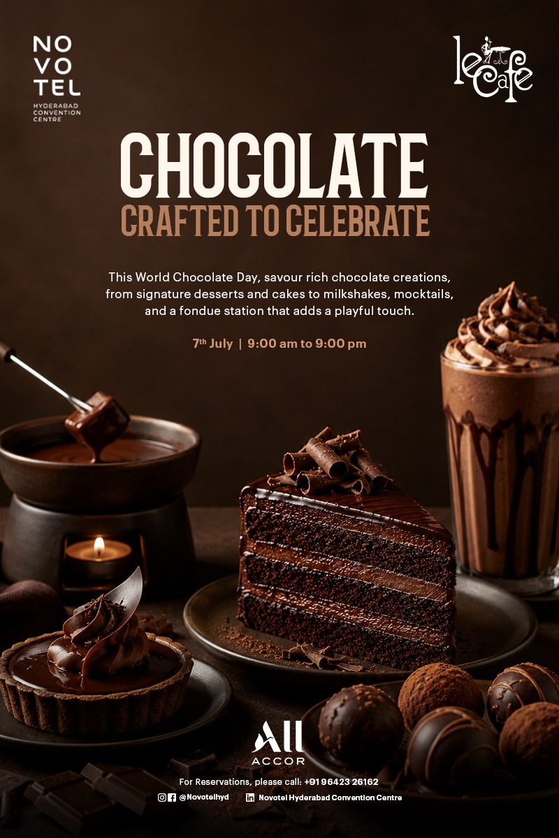 Celebrate World Chocolate Day with an Indulgent Chocolate Escape at Novotel Hyderabad Convention Centre
